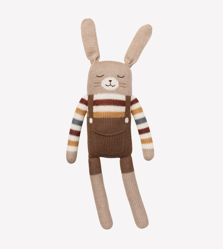 Grand Lapin en peluche Pull arc-en-ciel