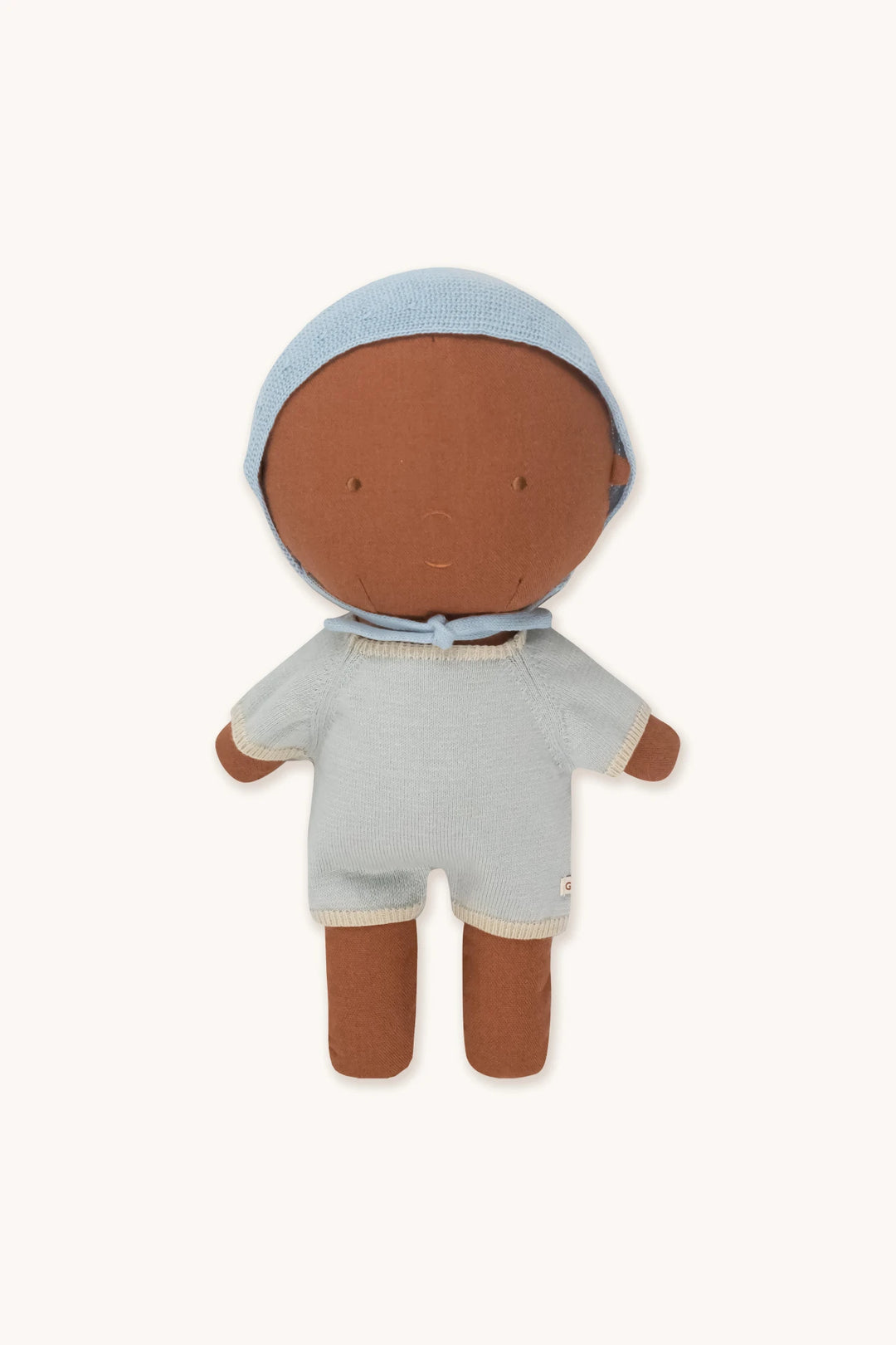 Poupée Gommu avec Habits de poupée Gommu en coton tricoté Bleu ciel
