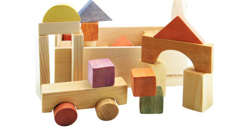 Jeu de blocs en bois