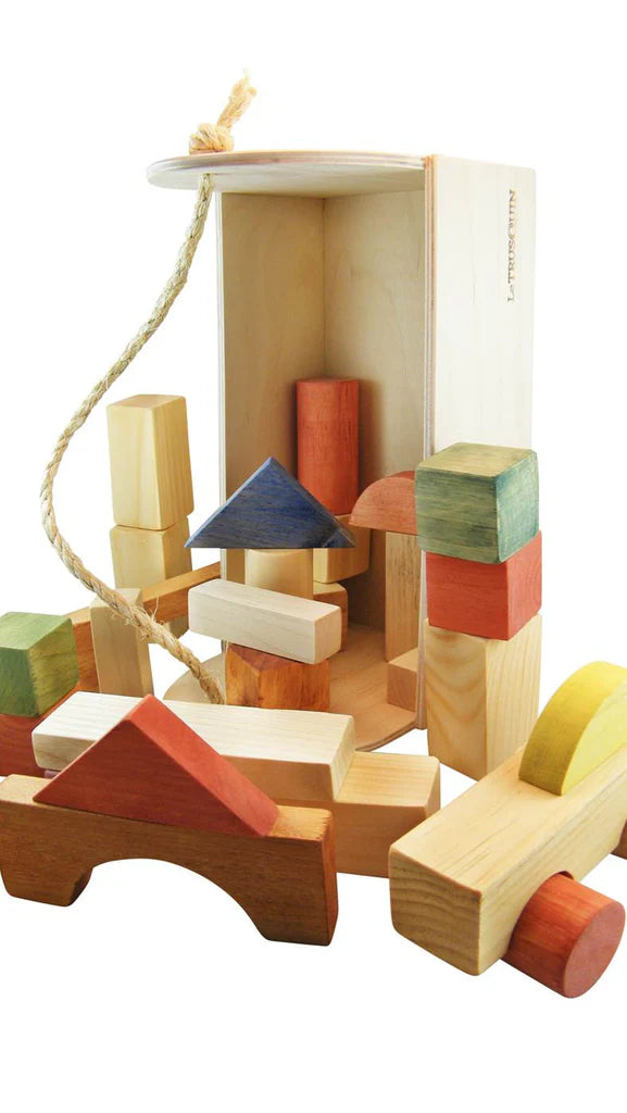 Jeu de blocs en bois