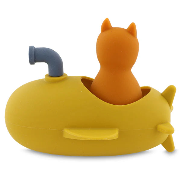 Jouet de bain sous-marin jaune et renard en silicone 