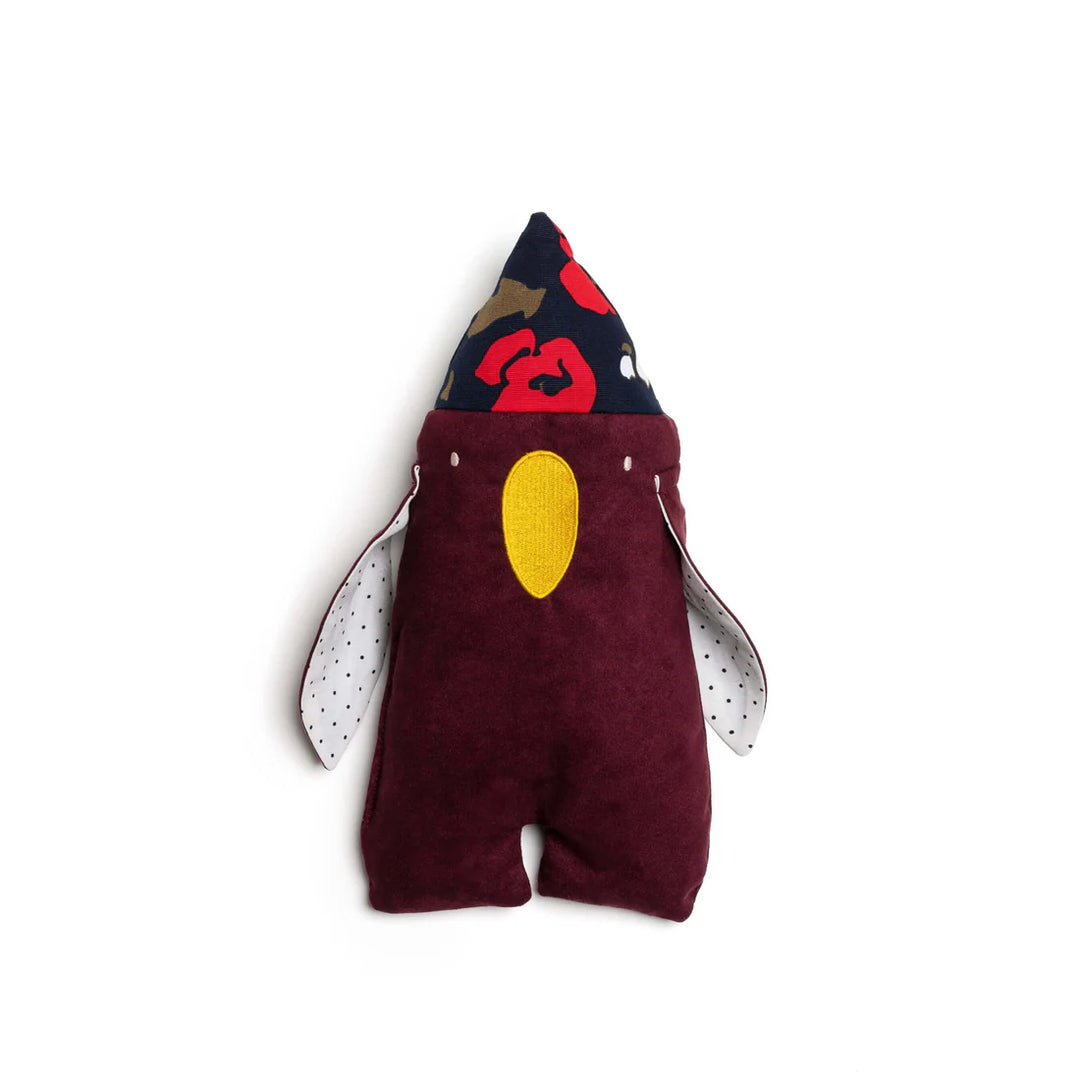 Peluche Raplapla Karim le pingouin mauve 
