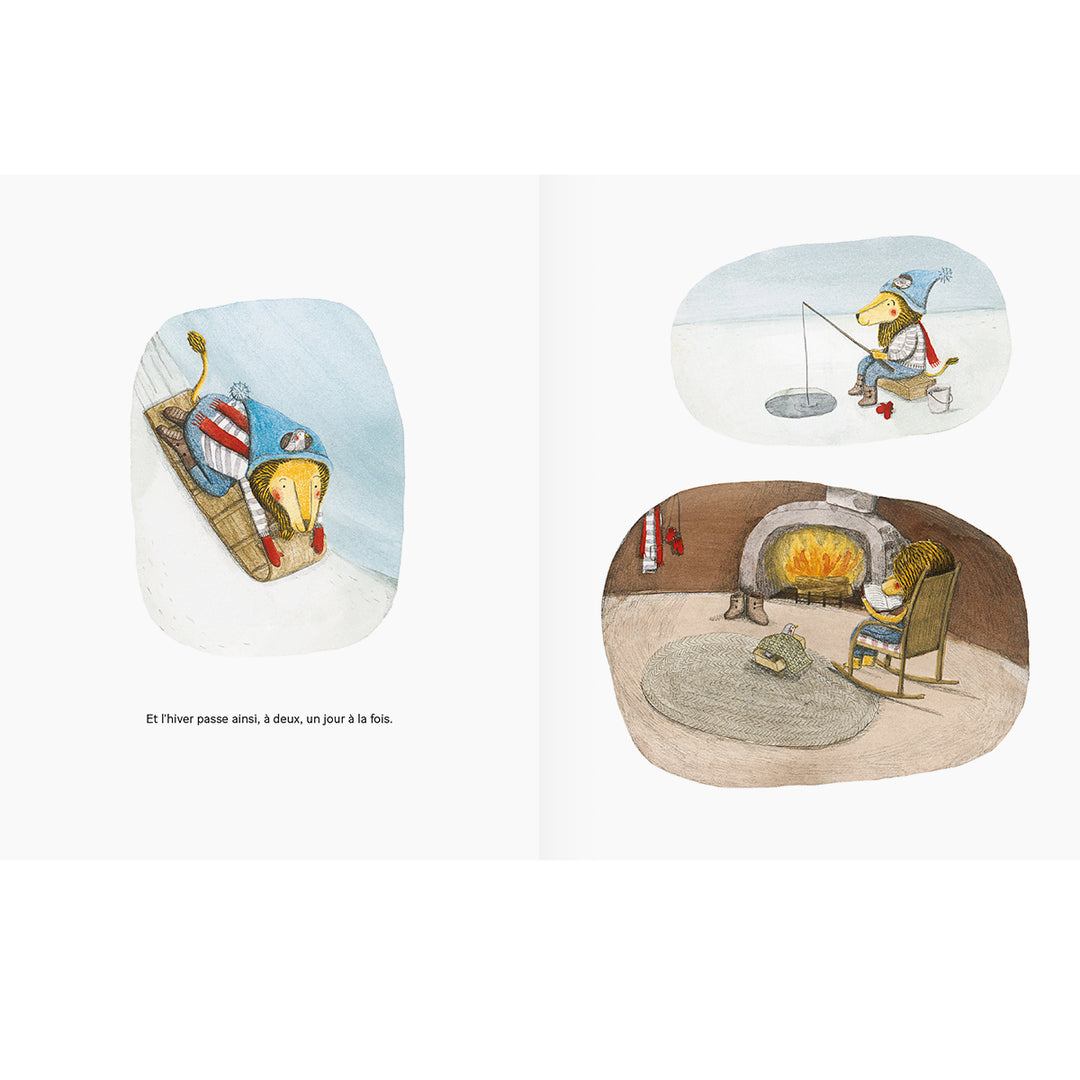 Pages du Livre jeunesse Le lion et l'oiseau de Marianne Dubuc