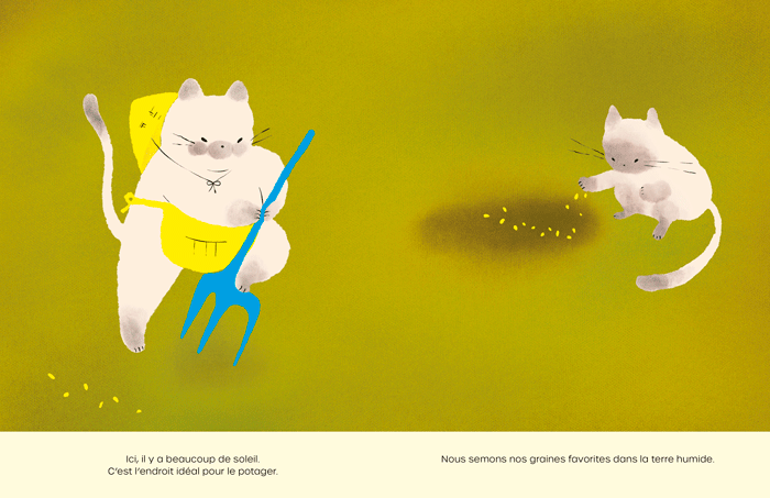 Pages du Livre jeunesse Le Potager de Maia Judith