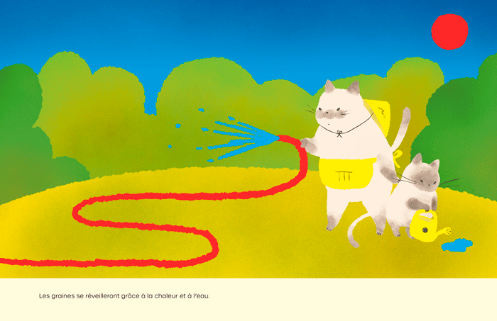 Pages du Livre jeunesse Le Potager de Maia Judith