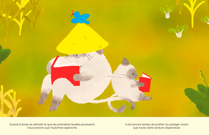 Pages du Livre jeunesse Le Potager de Maia Judith