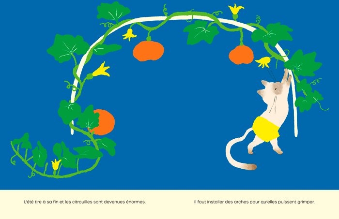 Pages du Livre jeunesse Le Potager de Maia Judith