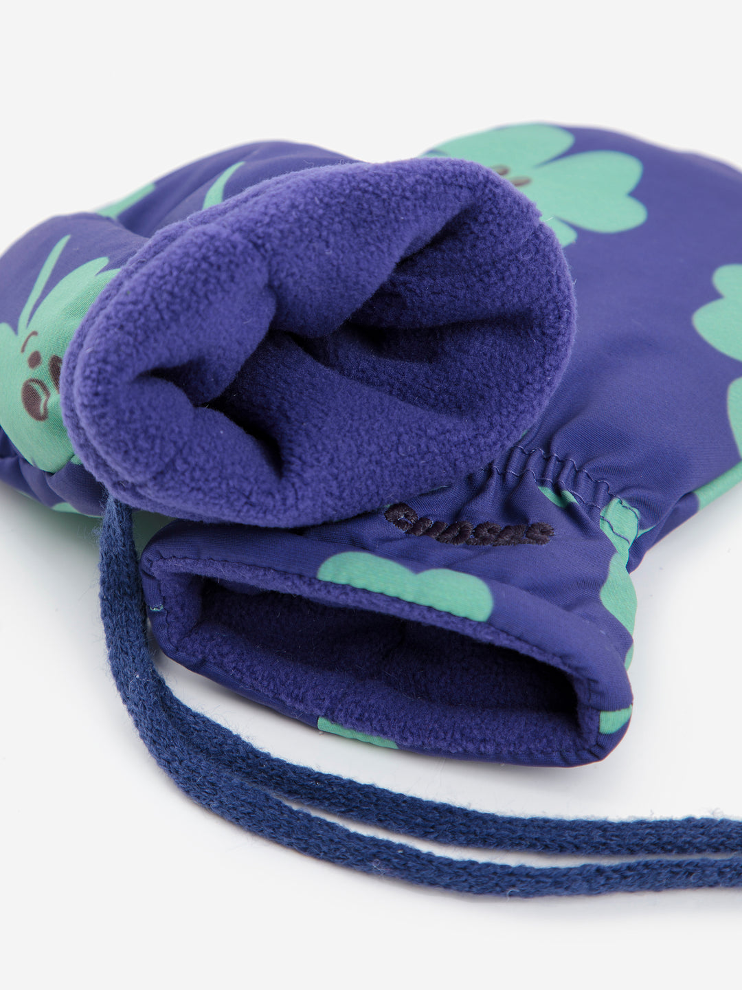 Mitaines matelassées Bobo Choses mauves avec trèfles turquoises