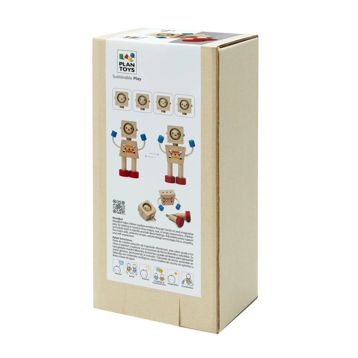 Boîte de Moodbot robot en bois de Plan Toys