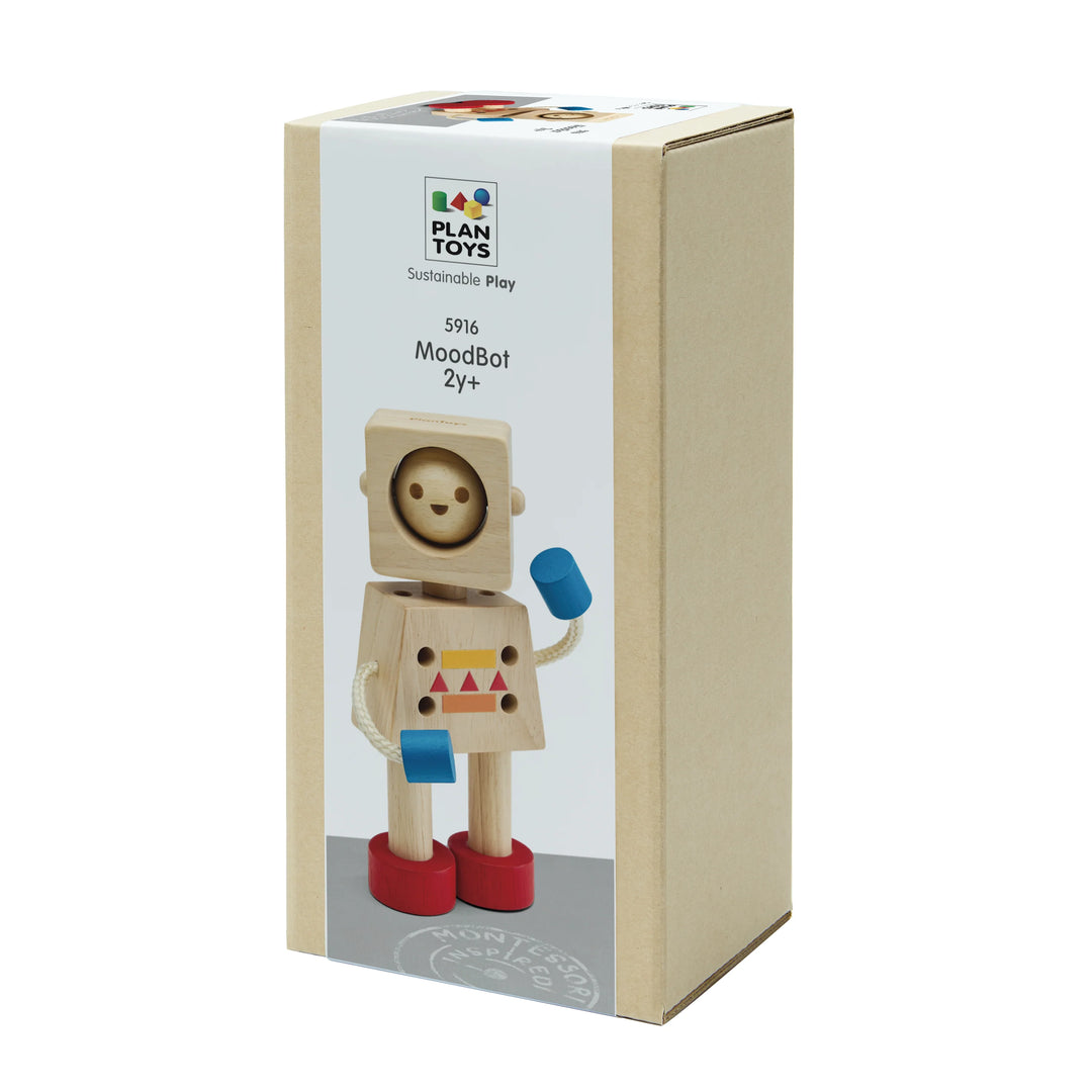 Boîte de Moodbot robot en bois de Plan Toys
