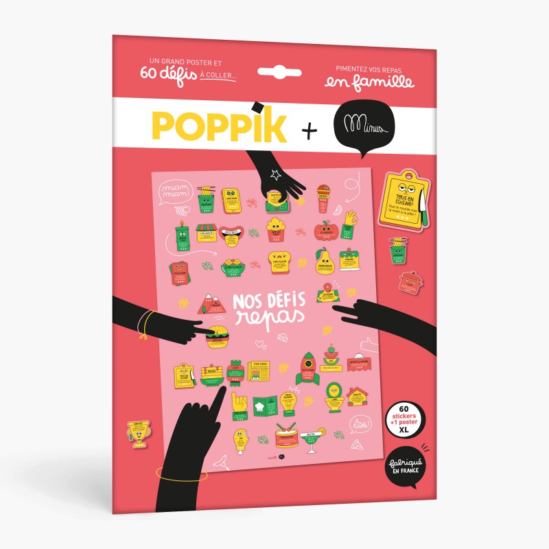 Minus Affiche et autocollants Nos défis repas