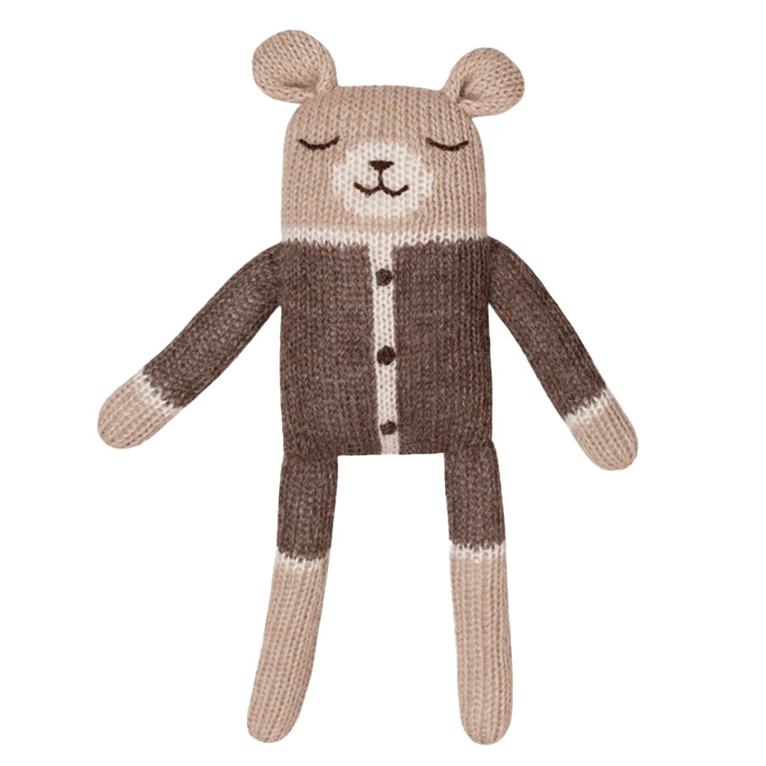 Petit ourson en tricot avec Combinaison mocha