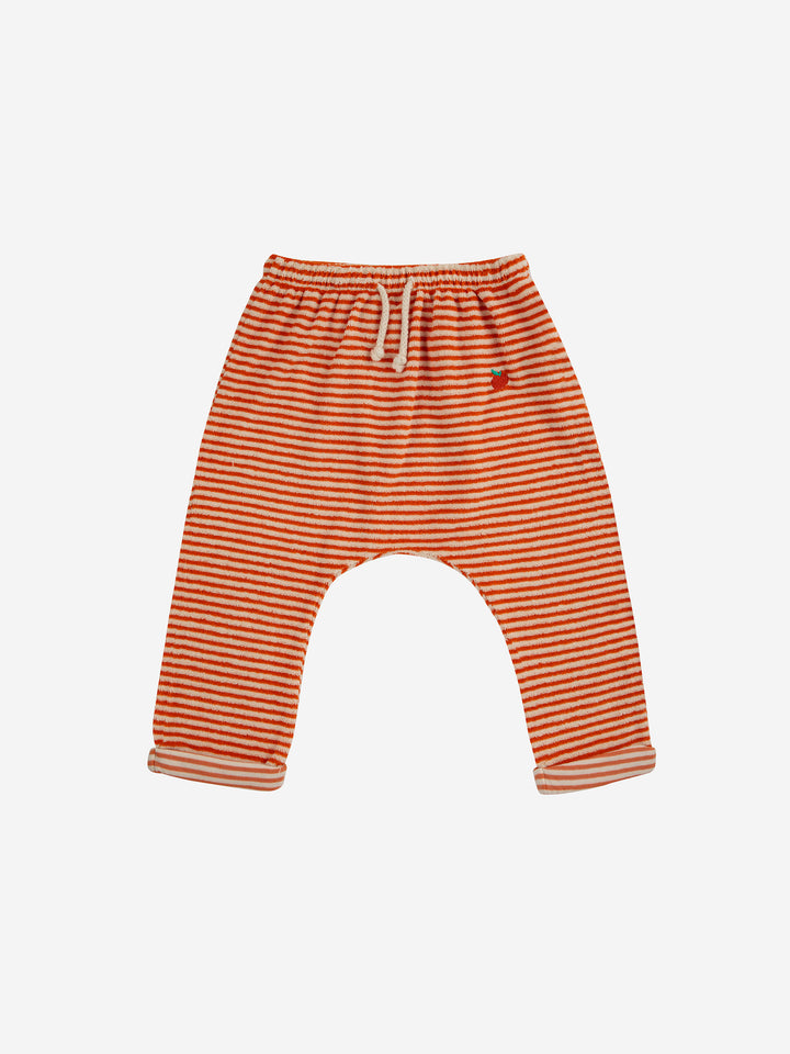 Orange Stripes terry harem pants - Baby