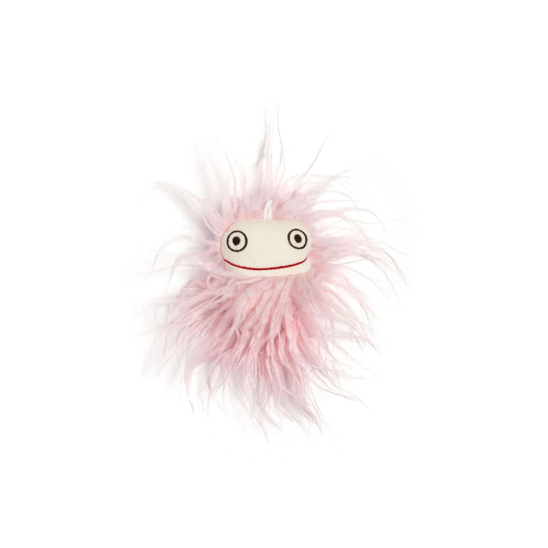 Peluche Raplapla Gri gri rose yeux ouverts