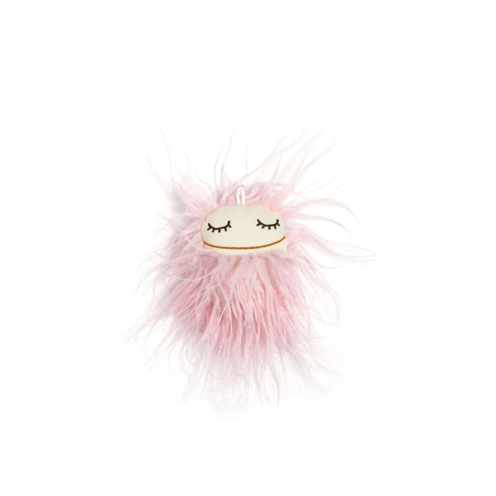 Peluche Raplapla Gri gri rose yeux fermés