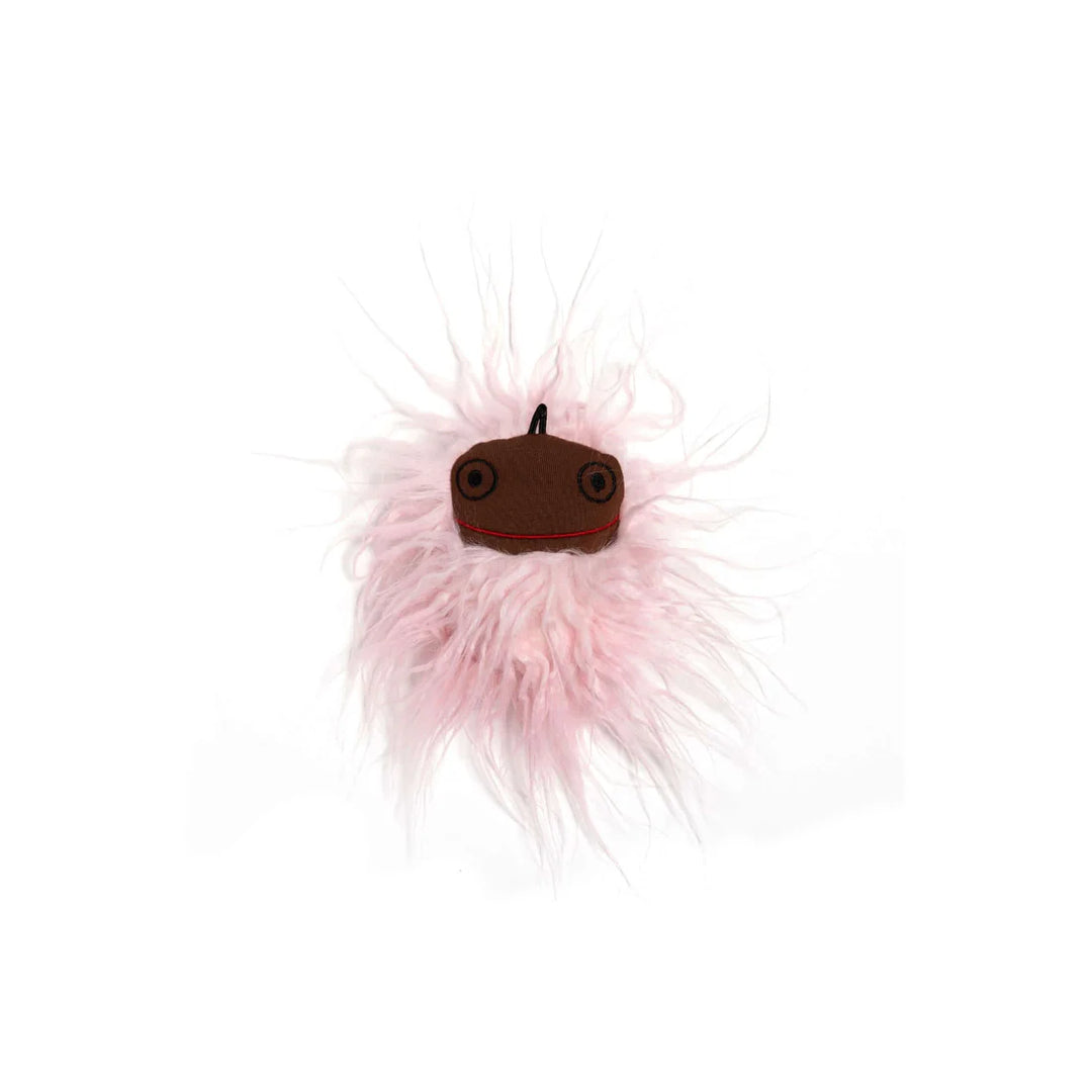 Peluche Raplapla Gri gri rose yeux ouverts