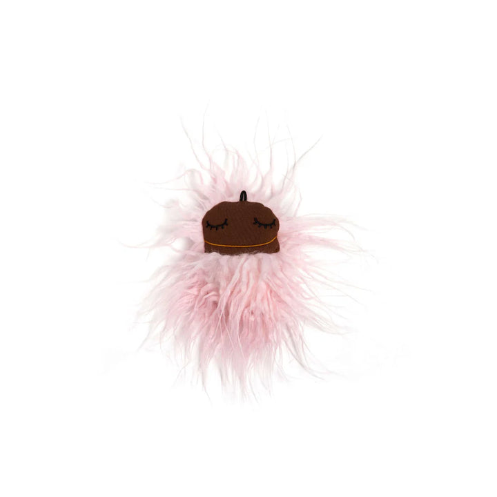 Peluche Raplapla Gri gri rose yeux fermés
