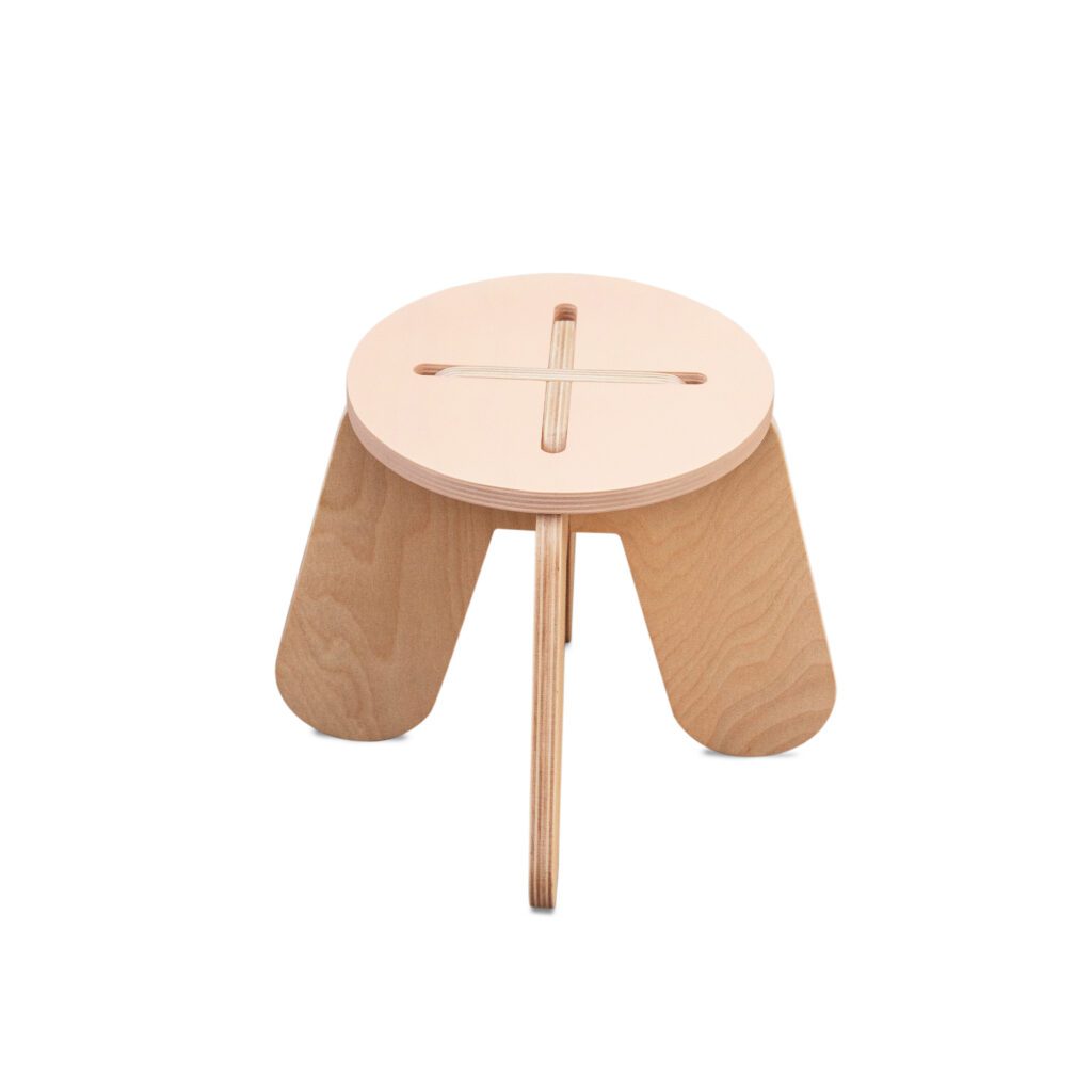 Tabouret en bois Rose