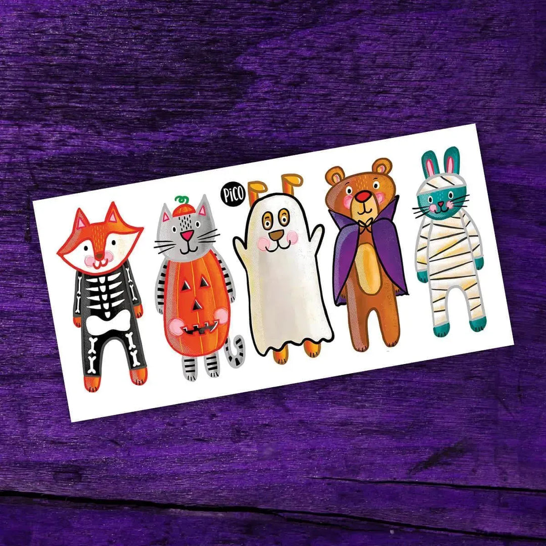 Tatouages temporaires Les animaux costumés