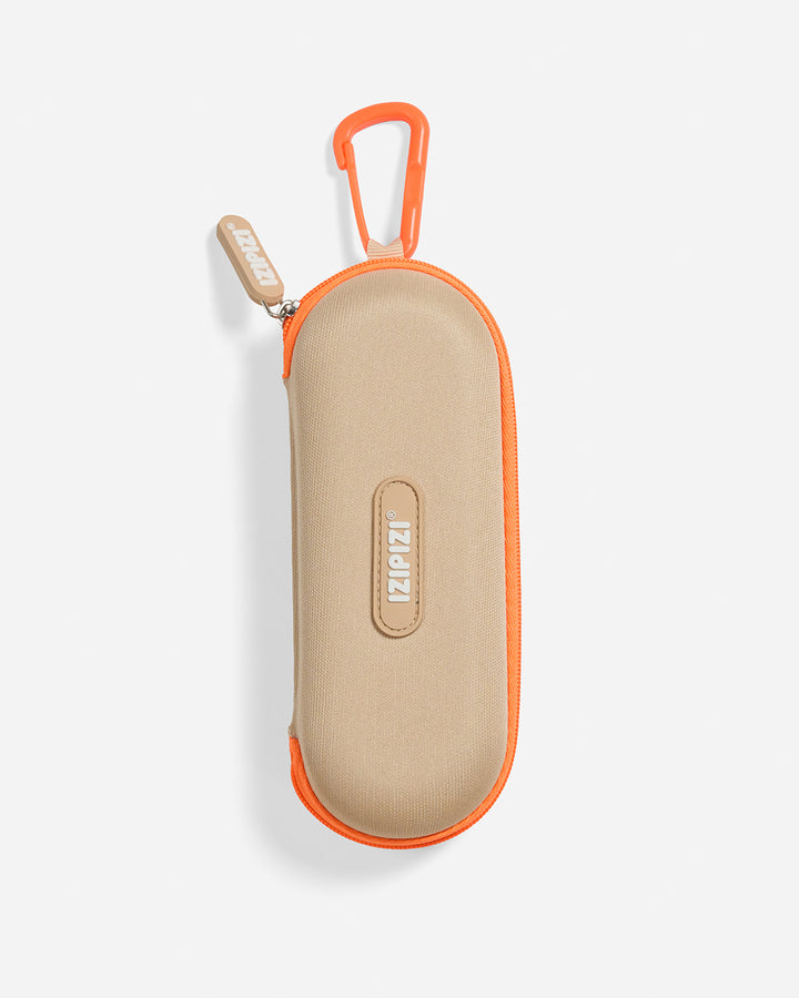 Étui rigide pour lunettes Izipizi beige et orange