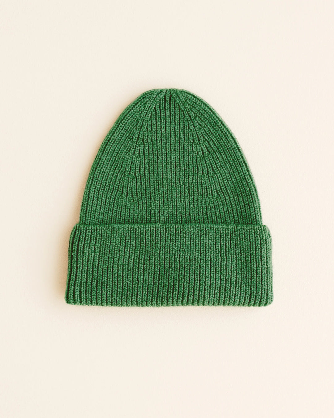 Tuque Fonzie Hvid en laine mérinos verte 