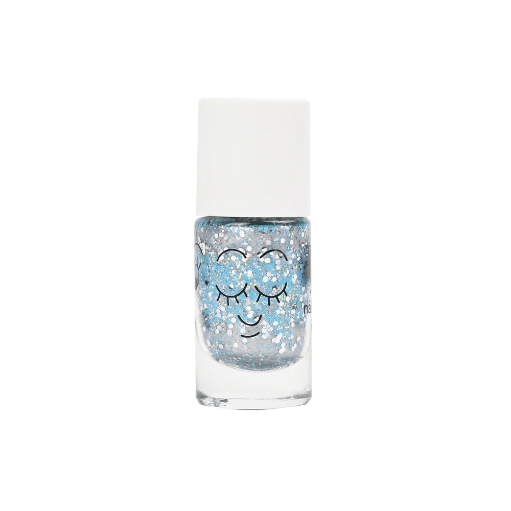 Vernis à ongles lavable Luna Bleu pailleté