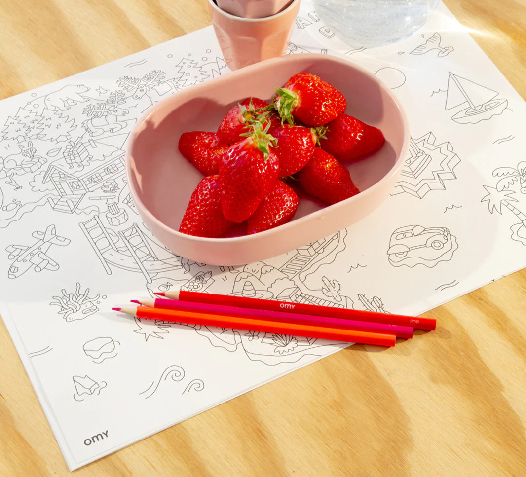 Omy Napperons à colorier - Atlas et fraises