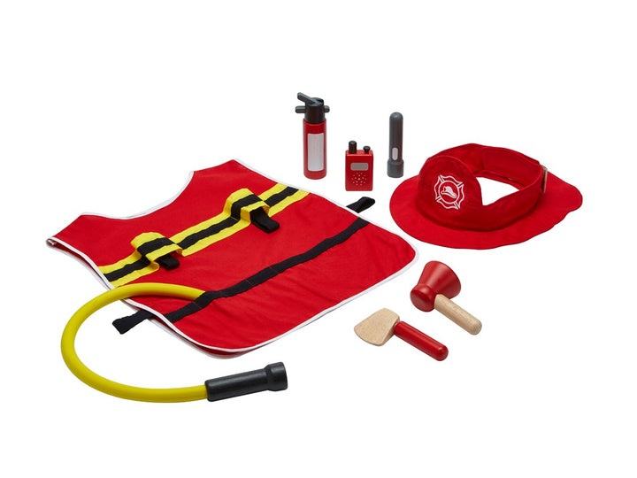 plan toys ensemble de pompier fire fighter pretend play set 3708