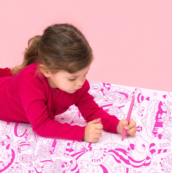Omy Affiche géante à colorier - Lily licorne
