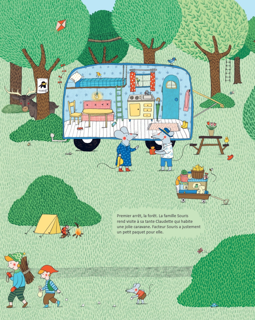 les vacances de facteur souris, écrit et illustré par Marianne Dubuc aux éditions casterman