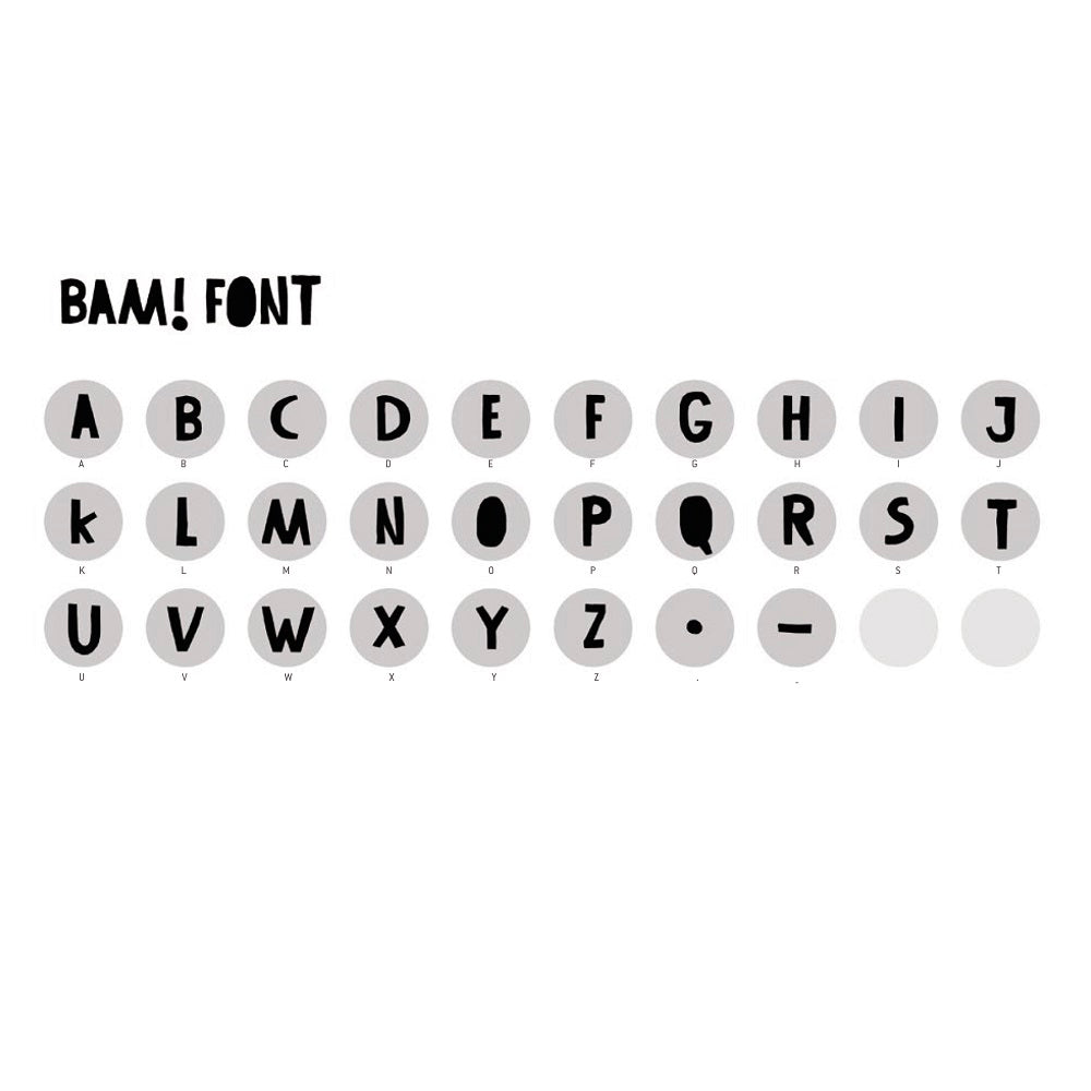 londji bam font create your words stamps étampes mots