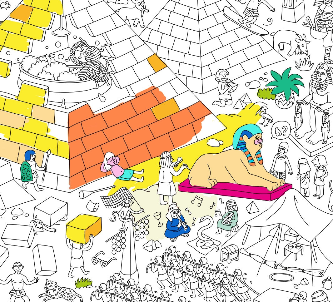 Omy Affiche géante à colorier - Pyramide / Arts et loisirs créatifs – Comme  des enfants