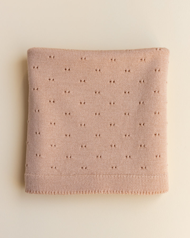 hvid merino baby blanket Bibi apricot couverture bébé