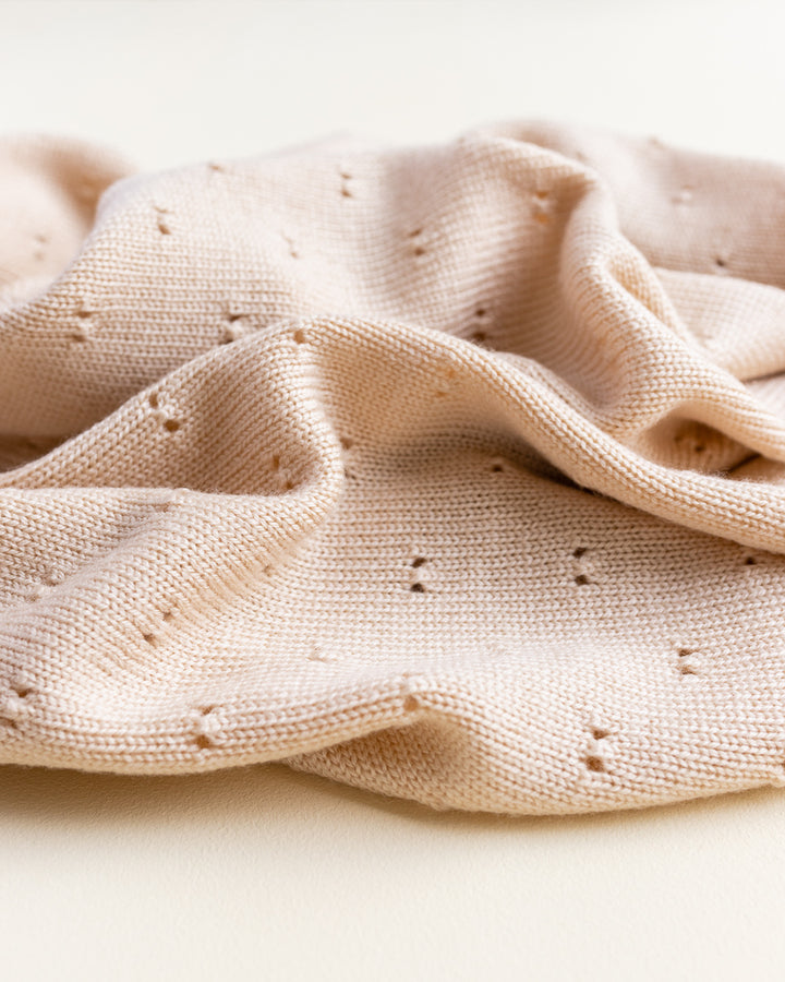 hvid couverture en mérinos pour bébé merino baby blanket bibi oat