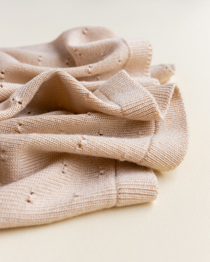 hvid couverture en mérinos pour bébé merino baby blanket bibi oat