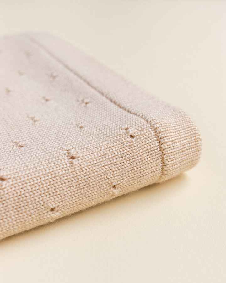 hvid couverture en mérinos pour bébé merino baby blanket bibi oat