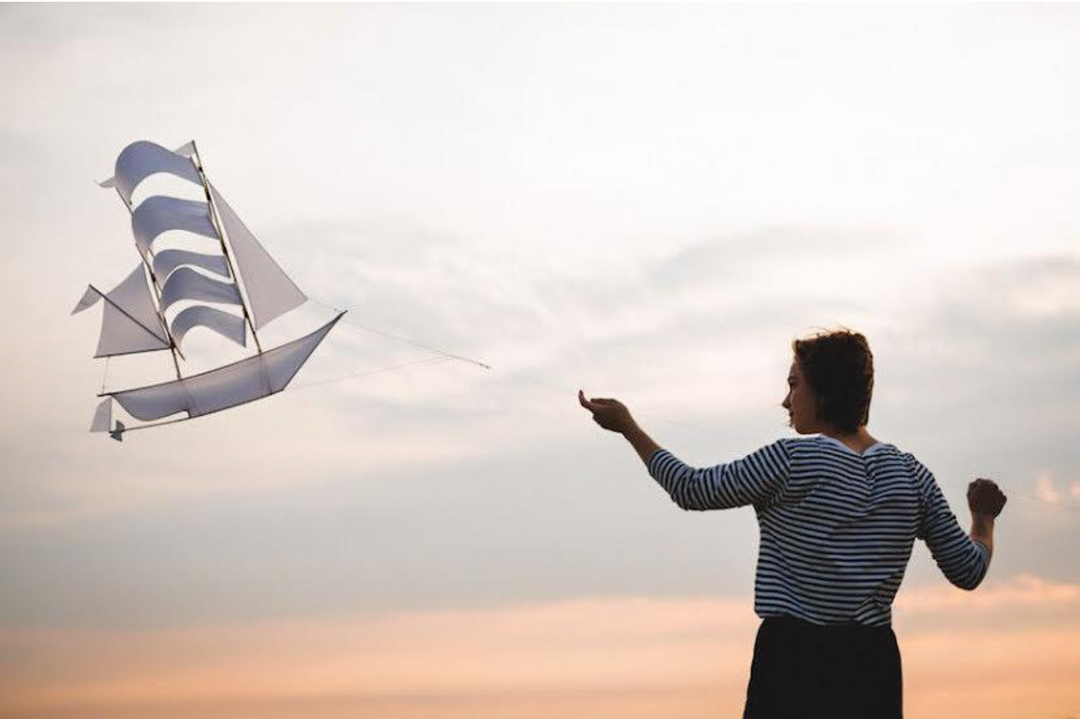 Sailing Ship Kite & Mobile - White