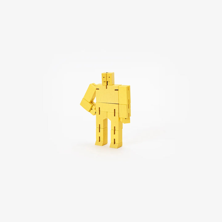 Cubebot micro en bois jaune