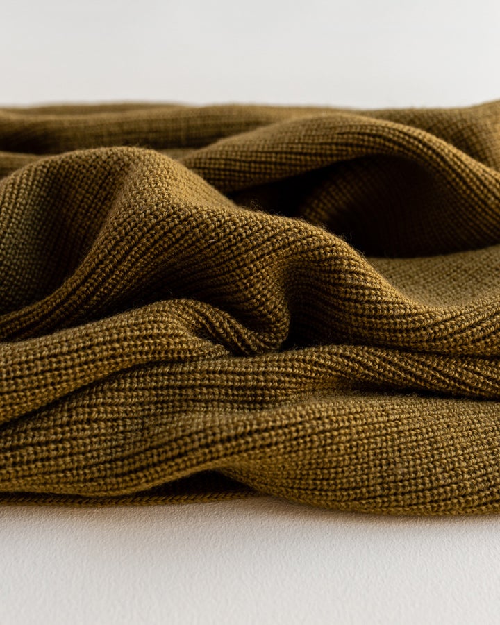 Couverture de mérinos Félix - Moutarde