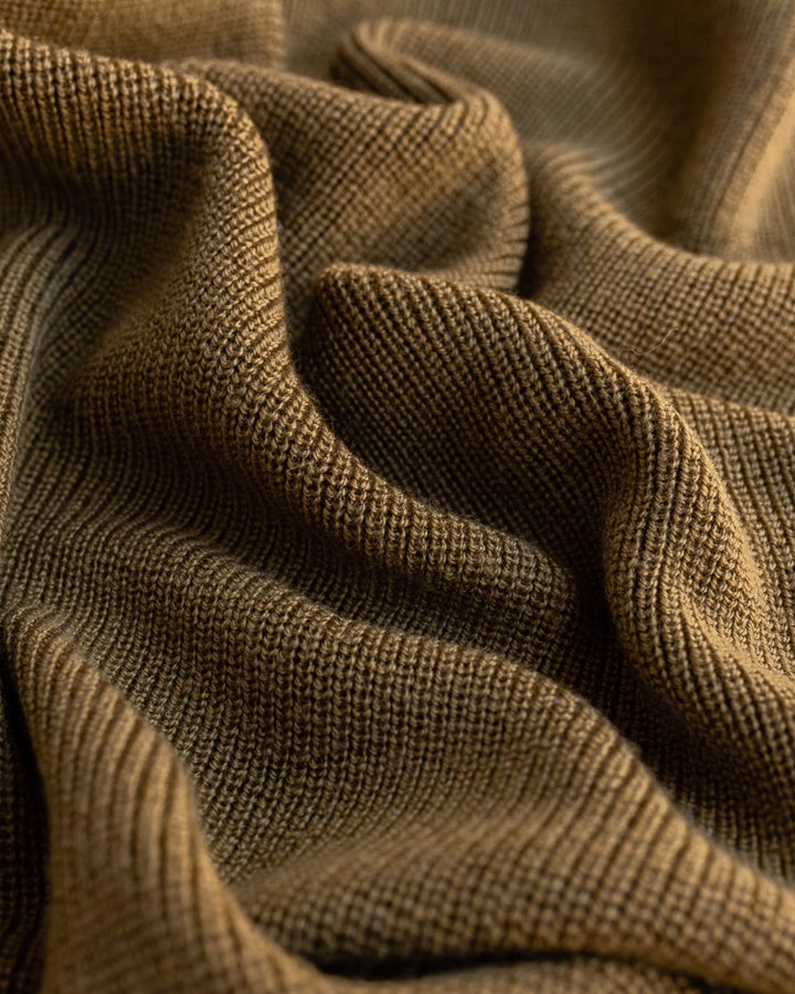 Couverture de mérinos Félix - Moutarde