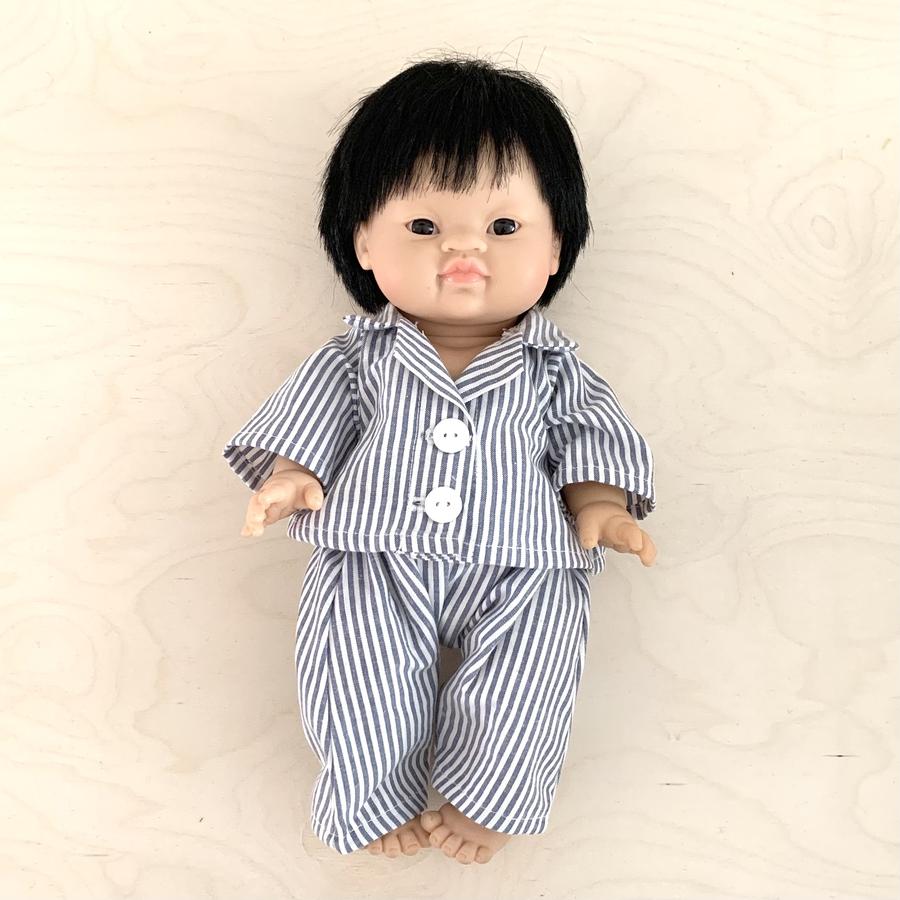 Habits de poupée - Pyjama classique rayé