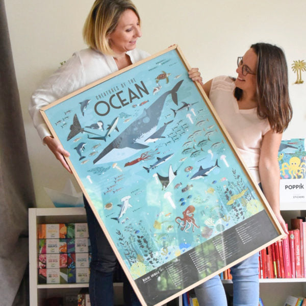 Discovery Poster + Removable Stickers - Oceans