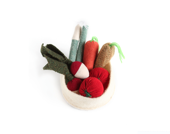 Panier de légumes en laine Ouistitine 