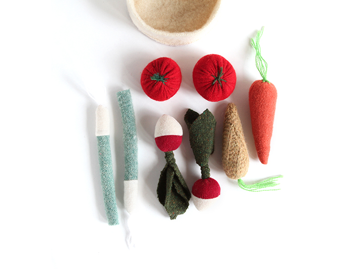 Panier de légumes en laine Ouistitine 