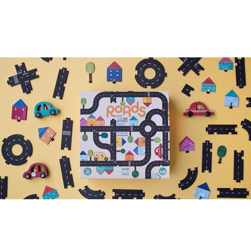 londji game jeux puzzle casse-tête roads routes voitures autos jouet toy 