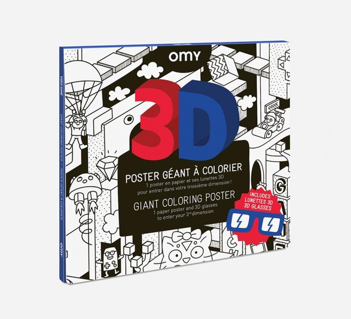omy poster géant giant affiche coloriage coloring toys jouets kids enfants - 3D arcades