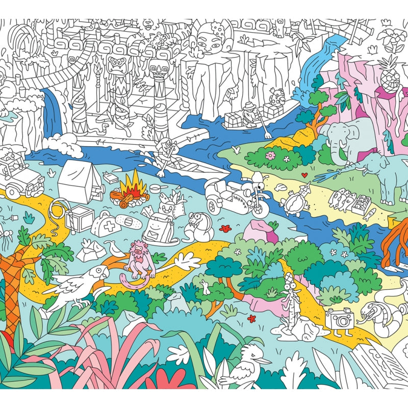 Omy Montreal Canada affiche géante à colorier jungle giant coloring poster
