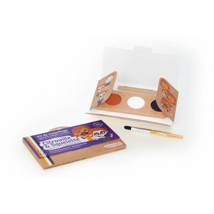 Maquillage bio - 3 couleurs Citrouille et squelette