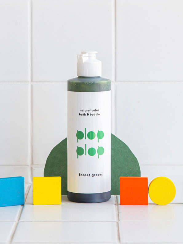 plop plop nahthing project natural bubble bath bottle in forest green