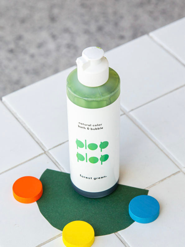 plop plop nahthing project natural bubble bath bottle in forest green